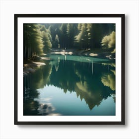 Reflection Of A Lake Art Print