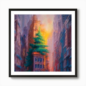 Tree In New York City Art Print