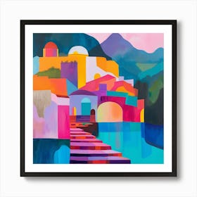 Abstract Travel Collection Antigua Guatemala 3 Art Print