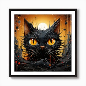 Black Cat 1 Art Print