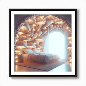 Mushroom Bedroom Art Print