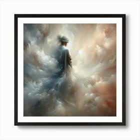 Angel In The Clouds Art Print