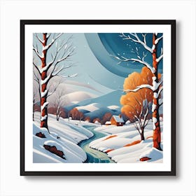 Winter Landscape 3 Art Print