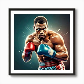 Boxer In Action Art Print