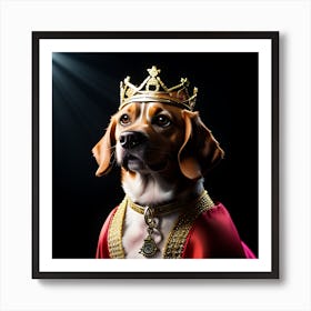 King Beagle Art Print