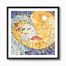 Moon And Sun Art Print