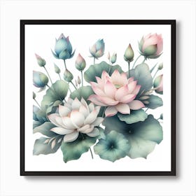 Lotuses 6 Art Print