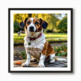 Dog on point Art Print