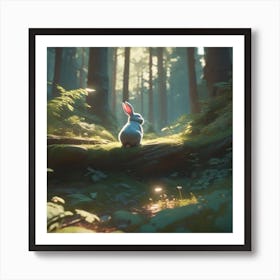 Rabbit In The Forest 115 Art Print