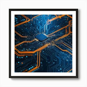 Computer Circuit Board 3 Art Print