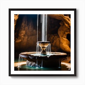 Fountain in Cave Art Print