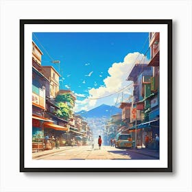 Anime City Art Print