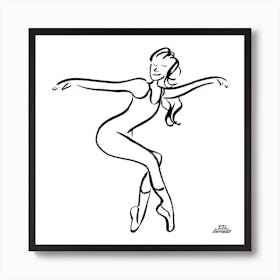 Dancer Bows Square Art Print