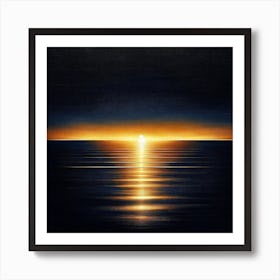 Sunset Over The Ocean 4 Art Print