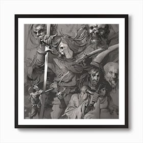 The knights of hell Art Print