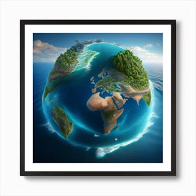 Earth In The Ocean Art Print