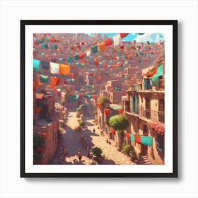 City Of Flags Art Print