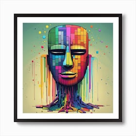 Smiley Head Art Print