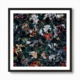 Night Garden 3 Square Art Print