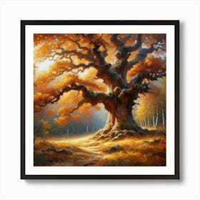 1 Oak tree Art Print