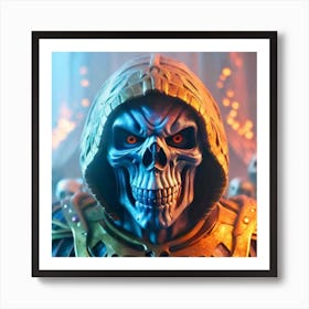 A flame skeleton Art Print