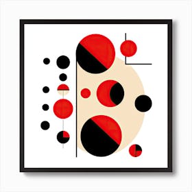 Red And Black Circles #564 Art Print