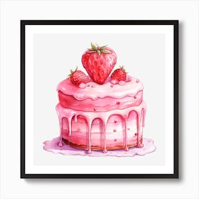 Strawberry Cake 19 Art Print