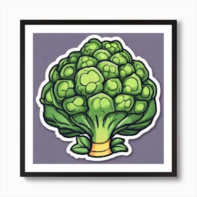 Broccoli Sticker 6 Art Print