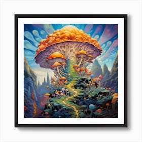 Psychedelic Mushrooms Art Print