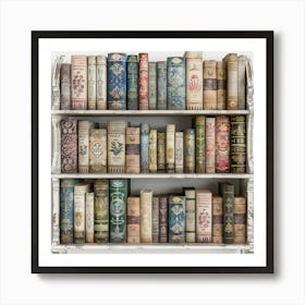 Old Bookshelf Art Print