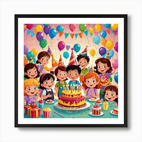 Children'S Birthday Party Art Print