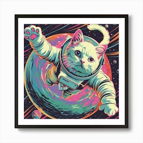 Cat In Space 1 Art Print