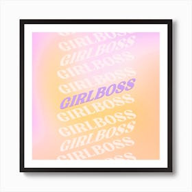 Girl Boss Square Art Print