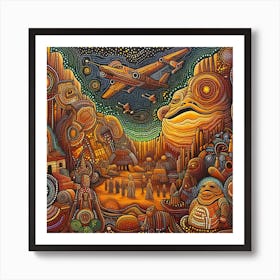 Star Wars,The Force Flows Through Jabba's Palace: A Symphony of Spirits and Sand 1 Art Print