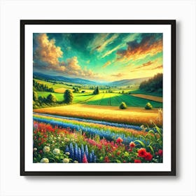 Field Of Flowers Art Print