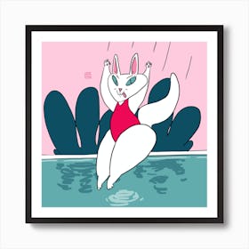 Jump In The Pool Art Print