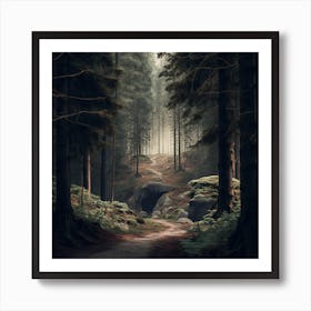 Dark Forest 1 Art Print