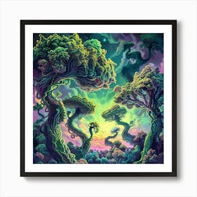 Psychedelic Forest 2 Art Print