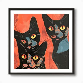 Kisha2849 Burmese Cats Picasso Style No Negative Space Full Pag 884e2c88 8ad0 4f57 Ba01 1a317fabf569 Art Print