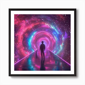 Futuristic Space Tunnel Art Print