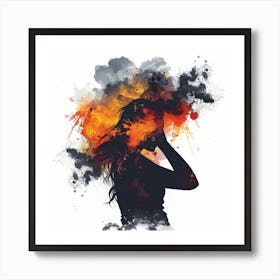 Silhouette Of A Woman 27 Art Print