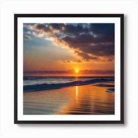 Sunset On The Beach 245 Art Print