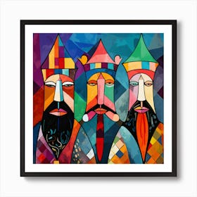 Three Beards Art Print