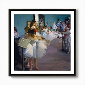 The Dance Class 1874 by Edgar Degas | "La Classe De Danse" HD Remastered Ballet Recital Art Print