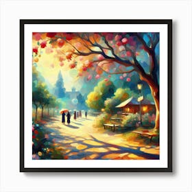 Autumn In The Park Art Print