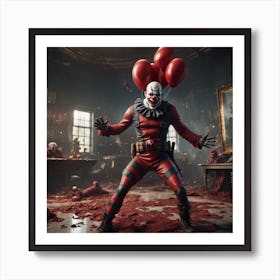 Clown In A Room Art Print