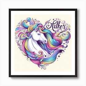 Father Unicorn Art Print