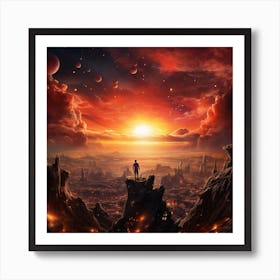 Igiracer What If The Sun Began To Die And Surviving Humans Trav 42e7d416 7ee8 4fab 9465 Ffd8c3254df3 Art Print