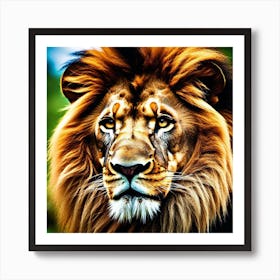 Lion art 24 Art Print