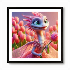 Pink Dragon Art Print